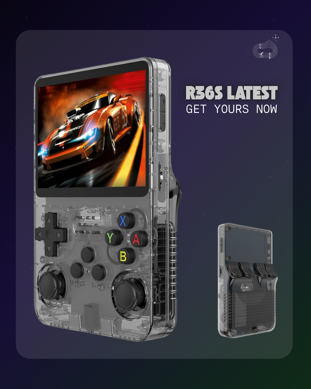 Retro Gaming Console - Black Noir